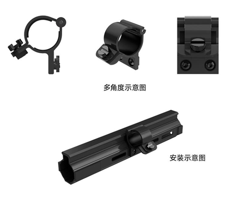 OLIGHT M-WM 戰術手電筒夾具 可夾槍燈 適配M-LOK 可用 23-26mm
