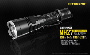 Nitecore MH27 XP-L HI V3 聚光戰術手電 高亮1000流明 四光源 USB直充 Nitecore MH27 XP-L HI V3 聚光戰術手電 高亮1000流明 四光源 USB直充