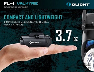【停產】Olight PL-1 400流明 專業槍燈 生存遊戲 雙光源 
