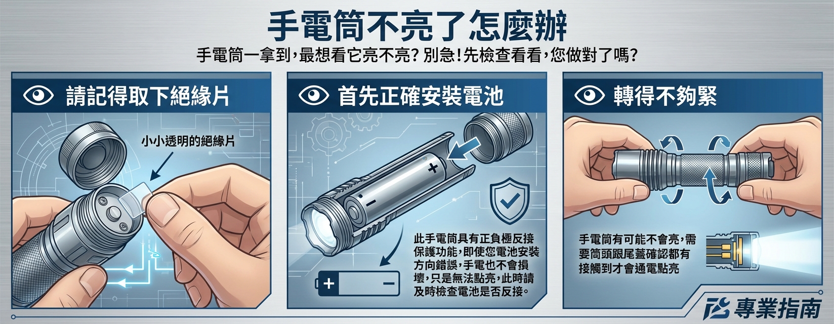 手電筒不亮了怎麼辦 - 常見問題排除指南