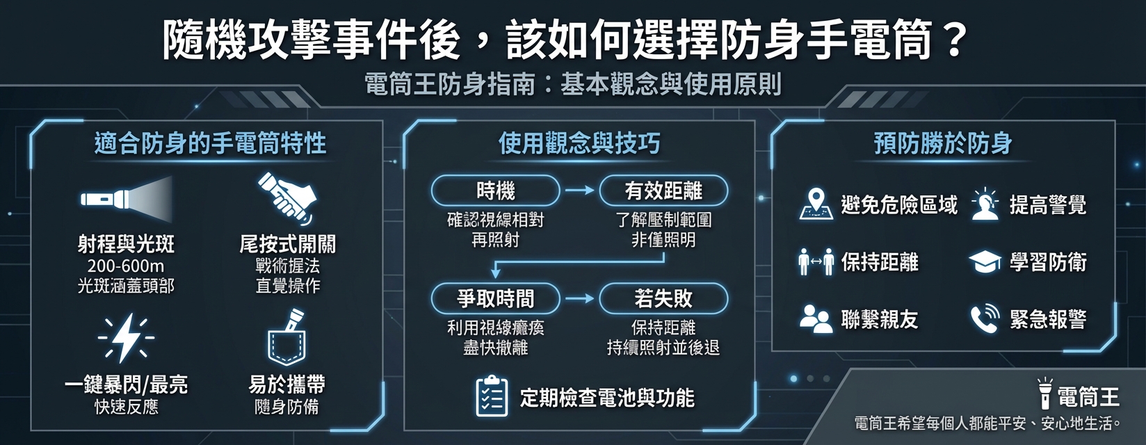 隨機攻擊事件後，該如何選擇防身手電筒？