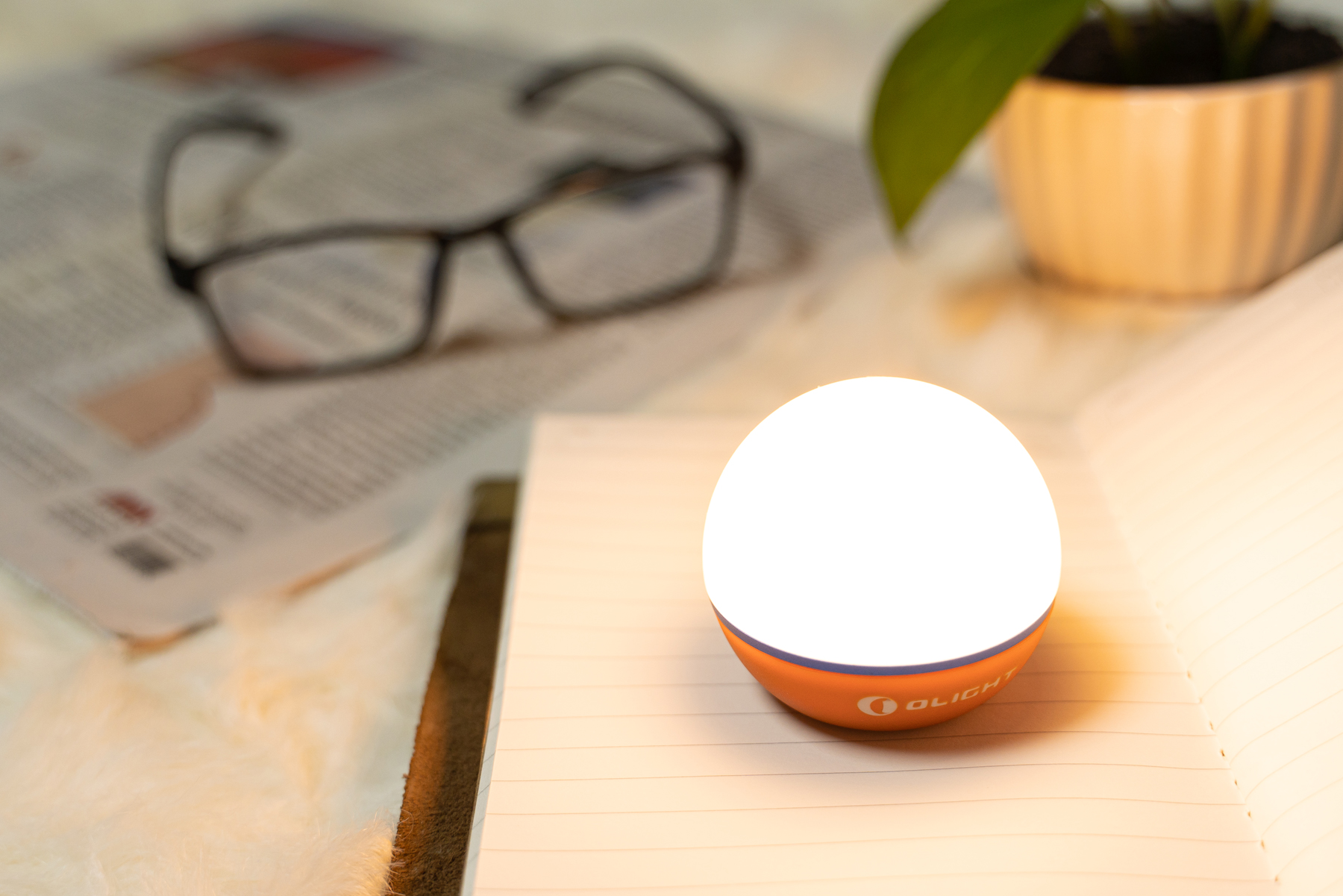 【限量橘色】Olight Obulb 寶貝球燈 暖白光55流明/紅光 4種模式 尾部磁吸 方便充電 防水 露營燈 小夜燈 聖誕樹裝飾 聖誕禮物 交換禮物
