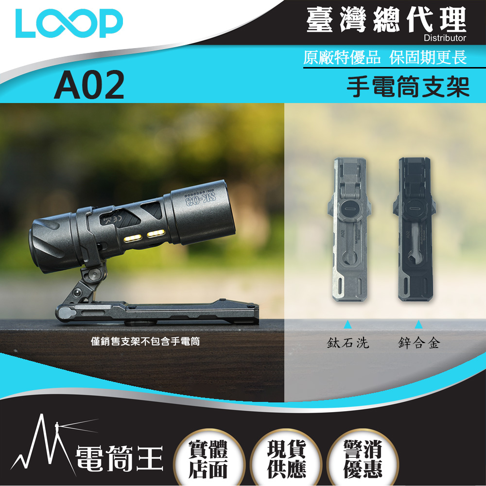 LOOP A02 支架 (鋅合金) 多功能工具組 雙向夾 開瓶器 刀片 撬桿 適安裝於 SK03 【獨家販售】