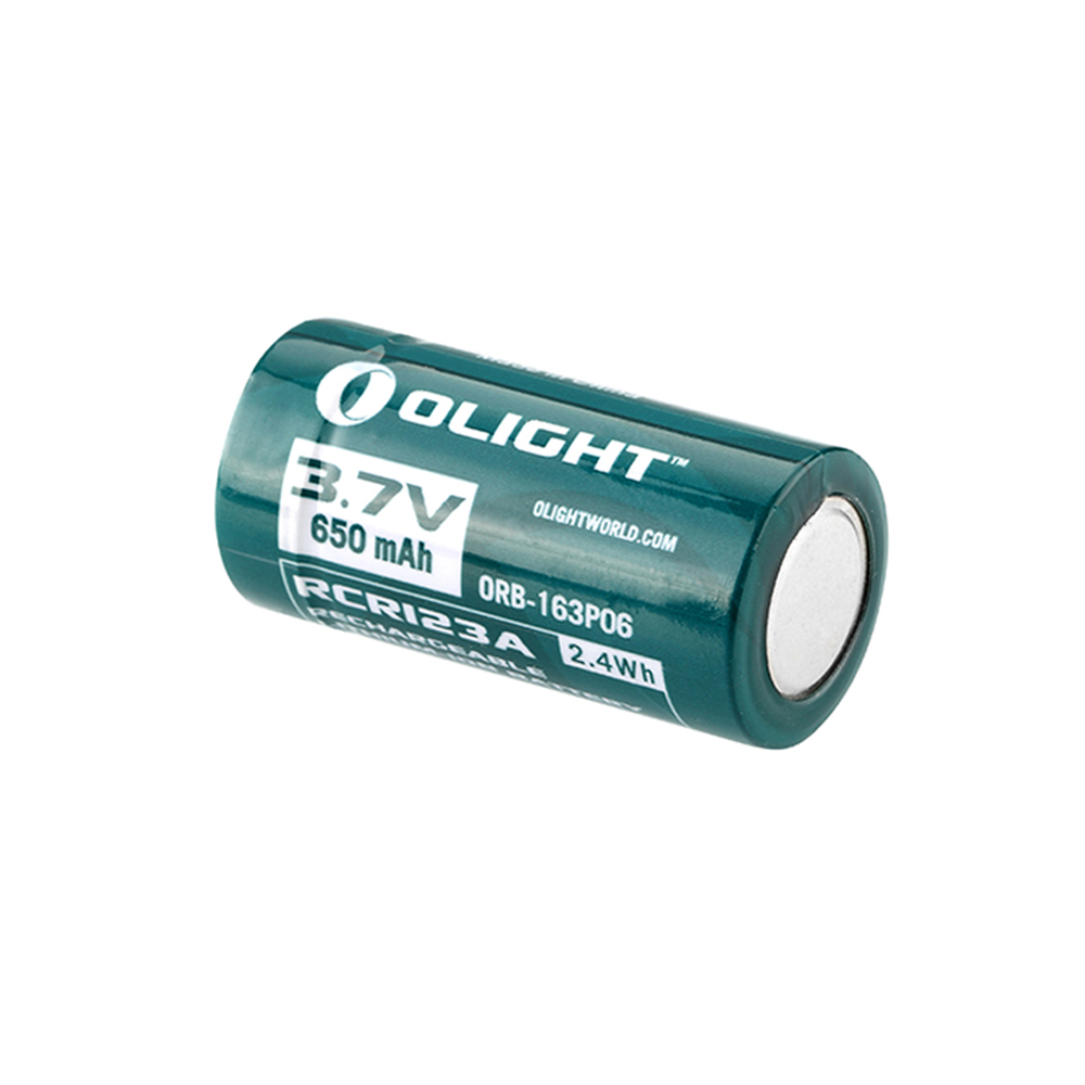 OLIGHT RCR123A 650mAh 3.7V 16340 可充電鋰電池 保護板鋰電池