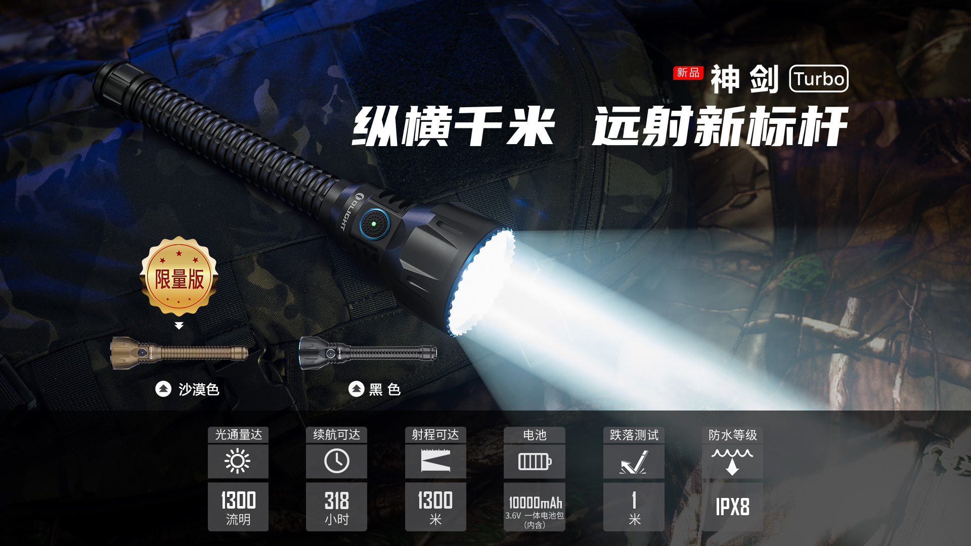 OLIGHT Javelot turbo 1300流明 1300米 USB磁吸充電 一鍵最亮 電量指示 槍燈 手電筒 OLIGHT Javelot turbo 1300流明 1300米 USB磁吸充電 一鍵最亮 電量指示 槍燈 手電筒
