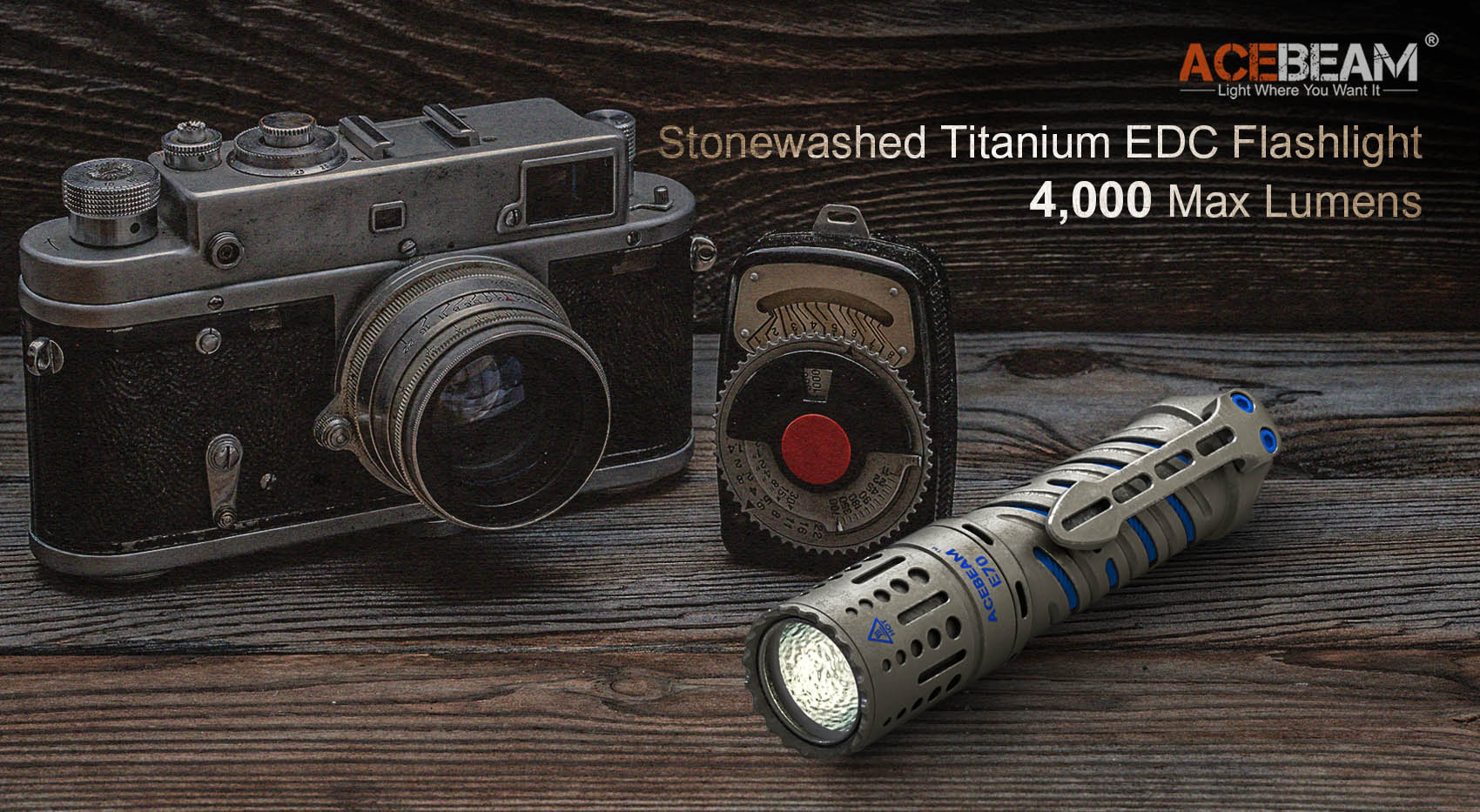 ACEBEAM E70-Ti 4000流明 石洗鈦合金 強光EDC 強光手電筒 21700 露營 防水 泛光 保固五年