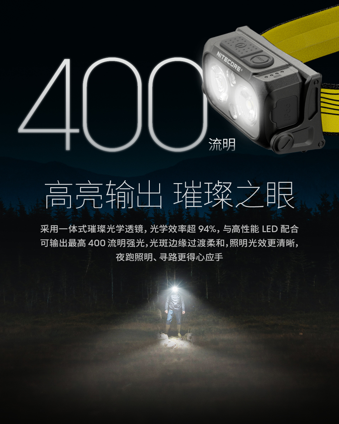 NITECORE NU25 V2 400流明 三光源 極輕量化頭燈 45克 輕量化頭燈 升級