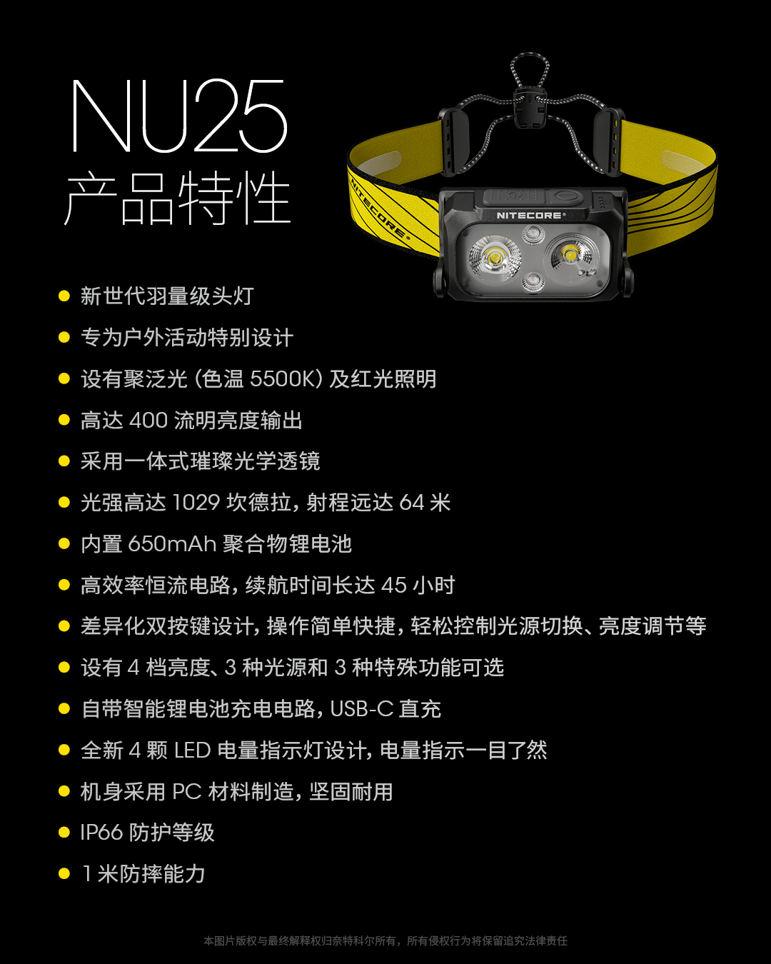 NITECORE NU25 MCT 400流明 三光源 極輕量化頭燈 45克 輕量化頭燈 升級 NITECORE NU25 MCT 400流明 三光源 極輕量化頭燈 45克 輕量化頭燈 升級