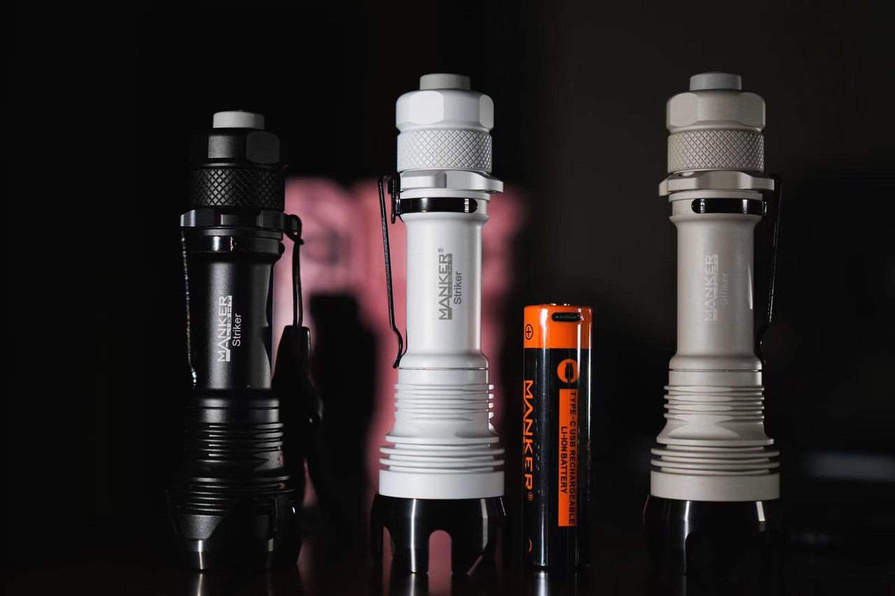 Manker Striker 前鋒 2300流明 500米 高亮度LED手電筒 攻擊頭 防身破窗 檔位明確『白色新上巿』 Manker Striker 前鋒 2300流明 500米 高亮度LED手電筒 攻擊頭 防身破窗 檔位明確『白色新上巿』