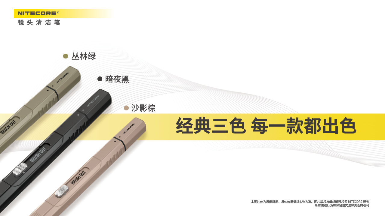 NITECORE NC-CK020 攝影清潔筆 超細纖維軟毛刷 鏡頭清潔 輕便攜帶 3色