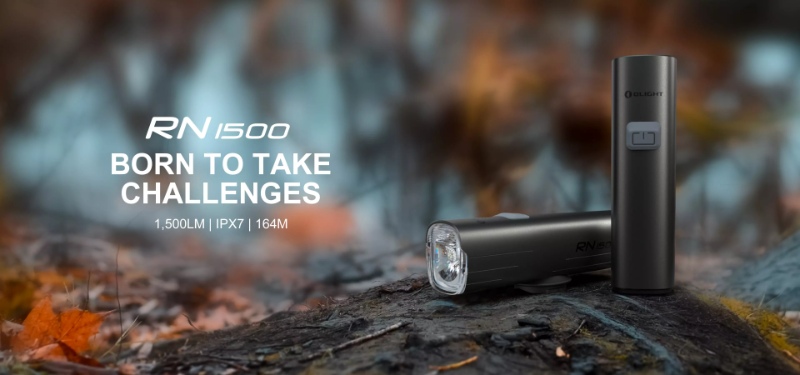 OLIGHT RN1500 灰色 1500流明 腳踏車燈 164米 防水 USB-C充電 截止線 防眩 雙向充電 RN 1500