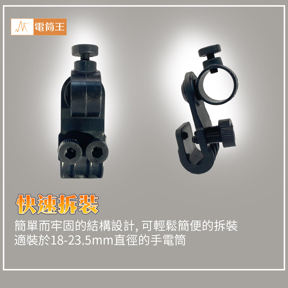 PSK PHMS 消防頭盔手電筒支架 消防值勤 旋轉調整光向 適用小直筒 18-23.5mm PSK PHMS 消防頭盔手電筒支架 消防值勤 旋轉調整光向 適用小直筒 18-23.5mm
