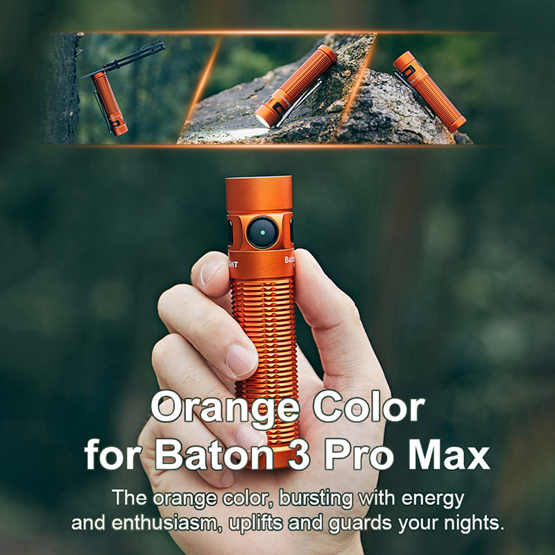 OLIGHT BATON 3 PRO MAX 橘色 2500流明 145米 指揮家高亮度手電筒 磁吸充電