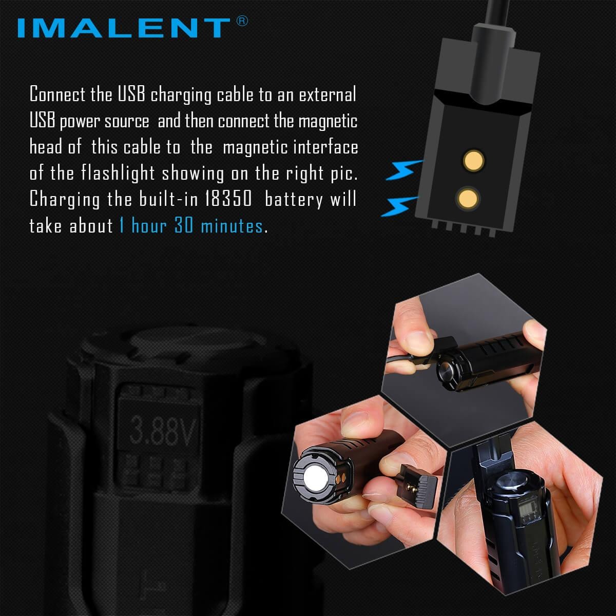 IMALENT LD70 4000流明 203米 高亮EDC手電筒 磁吸充電 OLED顯示