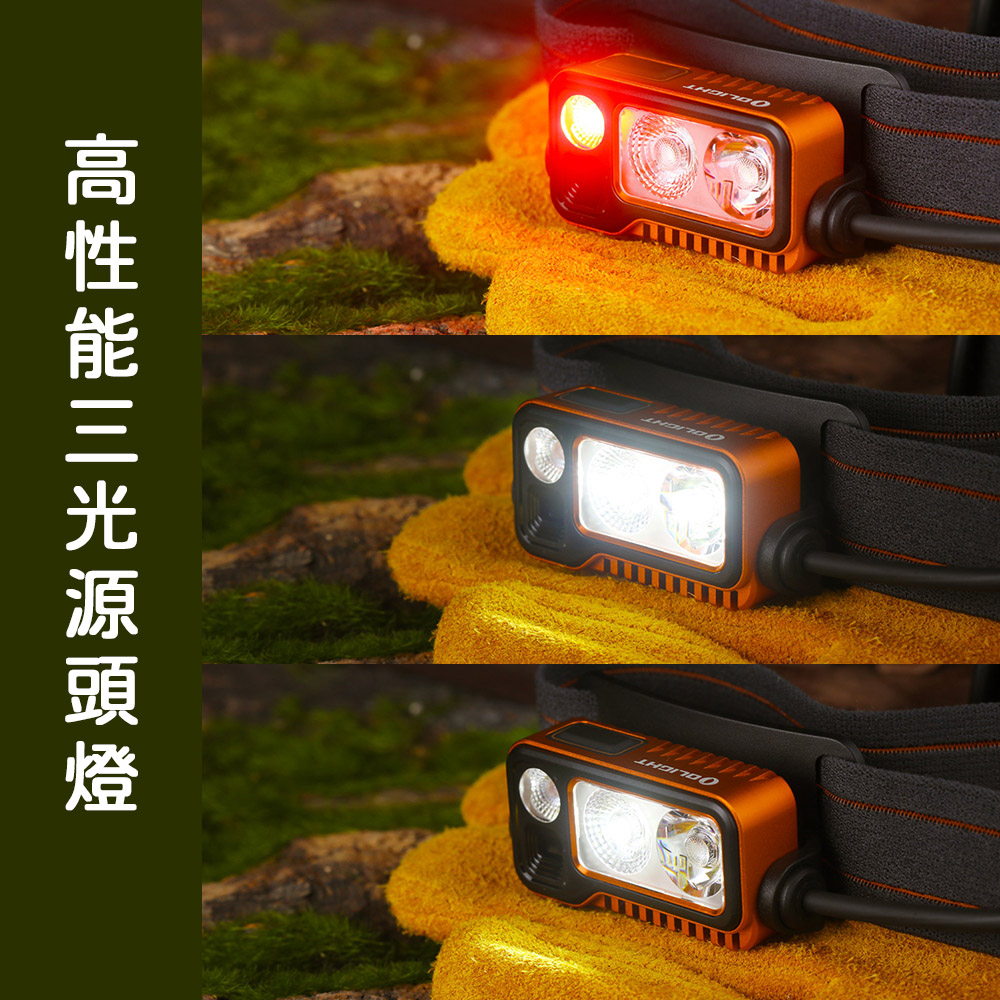 OLIGHT ARRAY 2 PRO 橘色 1500流明 感應式頭燈 揮手感應 聚泛光 紅光警示 USB-C