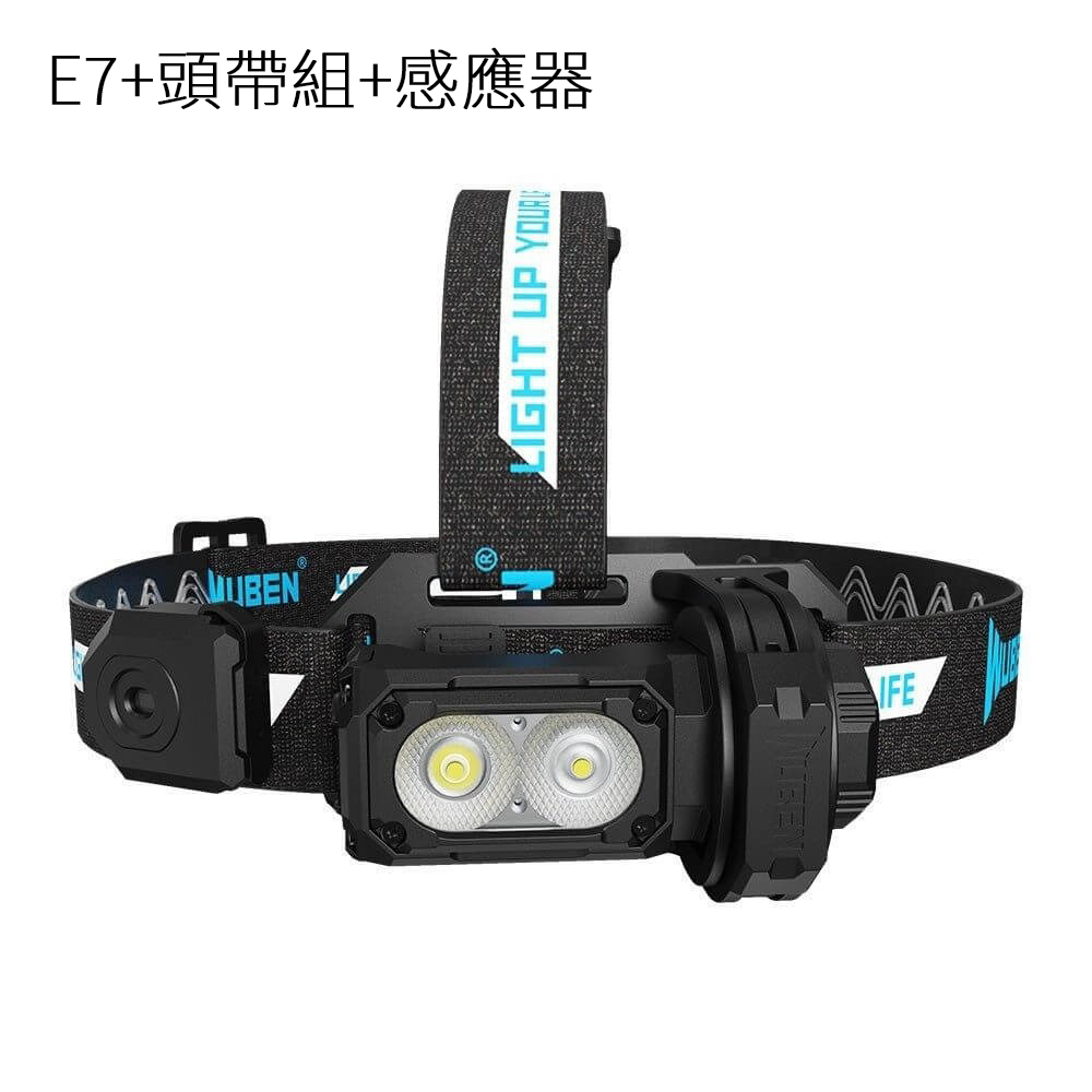 WUBEN E7 +頭燈帶組+感應器 1800流明 132米 迷你工作燈 泛光 磁吸 TYPE-C WUBEN E7 +頭燈帶組+感應器 1800流明 132米 迷你工作燈 泛光 磁吸 TYPE-C