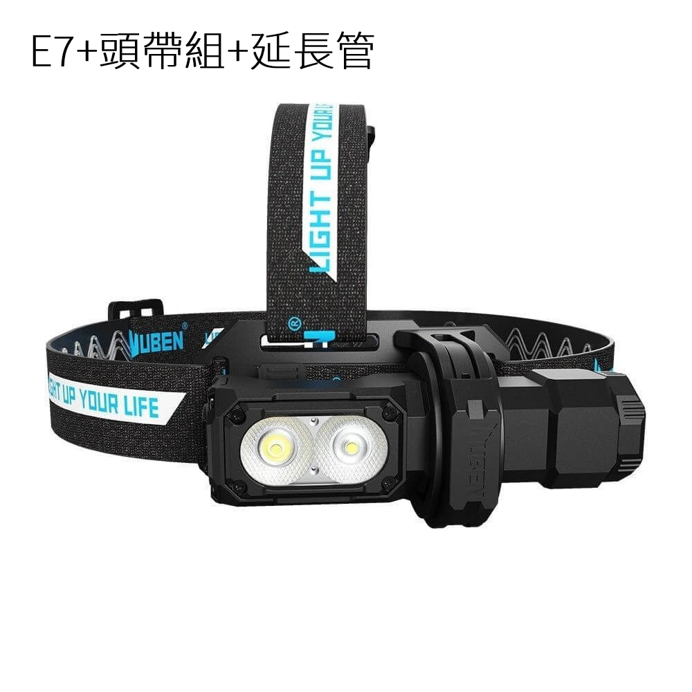 WUBEN E7 +頭燈帶組+延長管 1800流明 132米 迷你工作燈 泛光 磁吸 TYPE-C WUBEN E7 +頭燈帶組+延長管 1800流明 132米 迷你工作燈 泛光 磁吸 TYPE-C