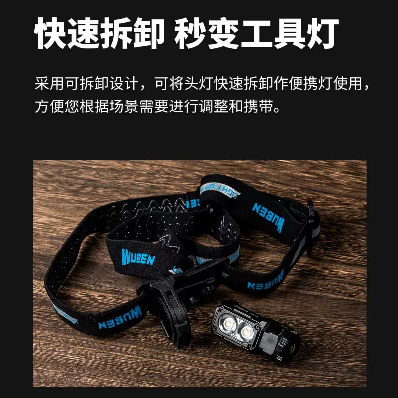 WUBEN E7 +頭燈帶組 1800流明 132米 迷你工作燈 泛光 磁吸 TYPE-C WUBEN E7 +頭燈帶組 1800流明 132米 迷你工作燈 泛光 磁吸 TYPE-C