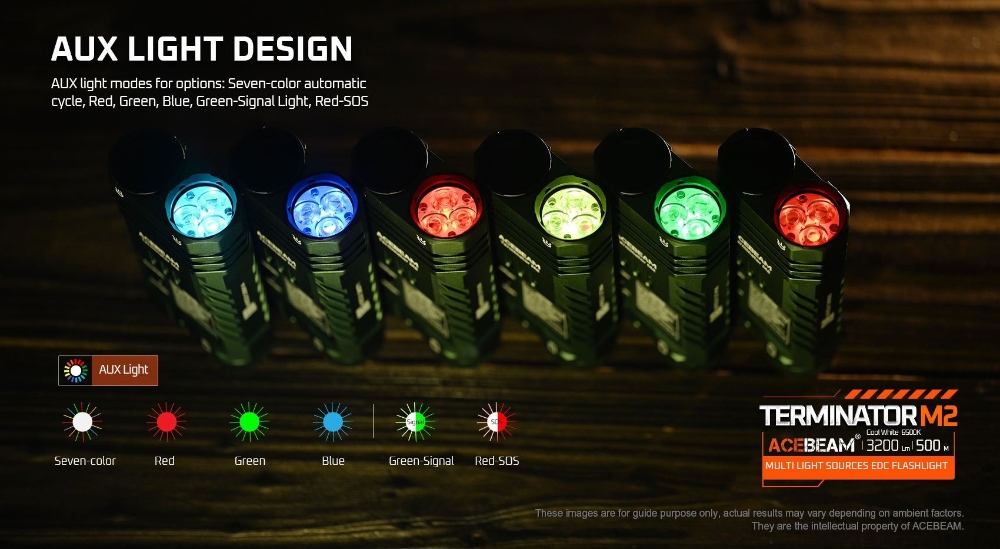 ACEBEAM Terminator M2 軍綠色 3200流明 500米 多光源聚泛光手電筒 七色循環RGB光 18650 ACEBEAM Terminator M2 軍綠色 3200流明 500米 多光源聚泛光手電筒 七色循環RGB光 18650