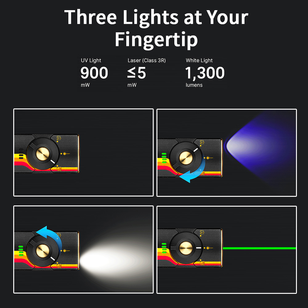OLIGHT Arkfeld PRO (標準版) 1300流明 三光源手電筒 白光+綠光束+UV OLIGHT Arkfeld PRO (標準版) 1300流明 三光源手電筒 白光+綠光束+UV