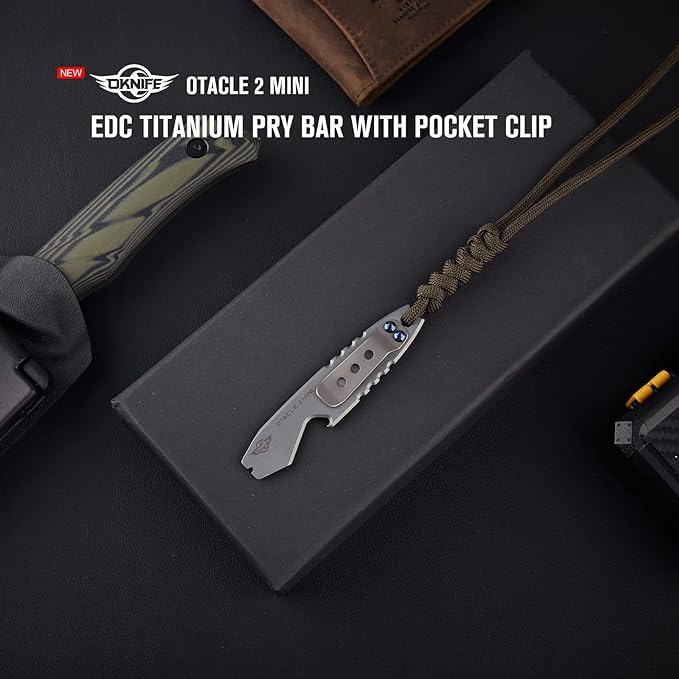 Oknife Otacle 2 Mini EDC多功能鈦工具 撬桿 開瓶器 六角板手 附口袋夾 掛繩