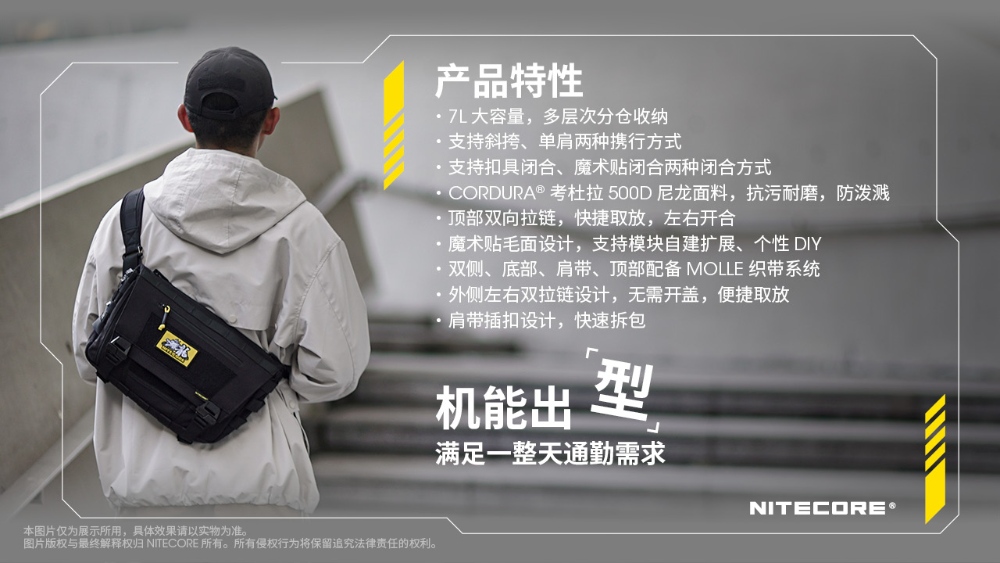NITECORE SLB06 7L 多功能斜背包 斜背/側背 多格層收納 MOLLE 雙向拉鍊 NITECORE SLB06 7L 多功能斜背包 斜背/側背 多格層收納 MOLLE 雙向拉鍊