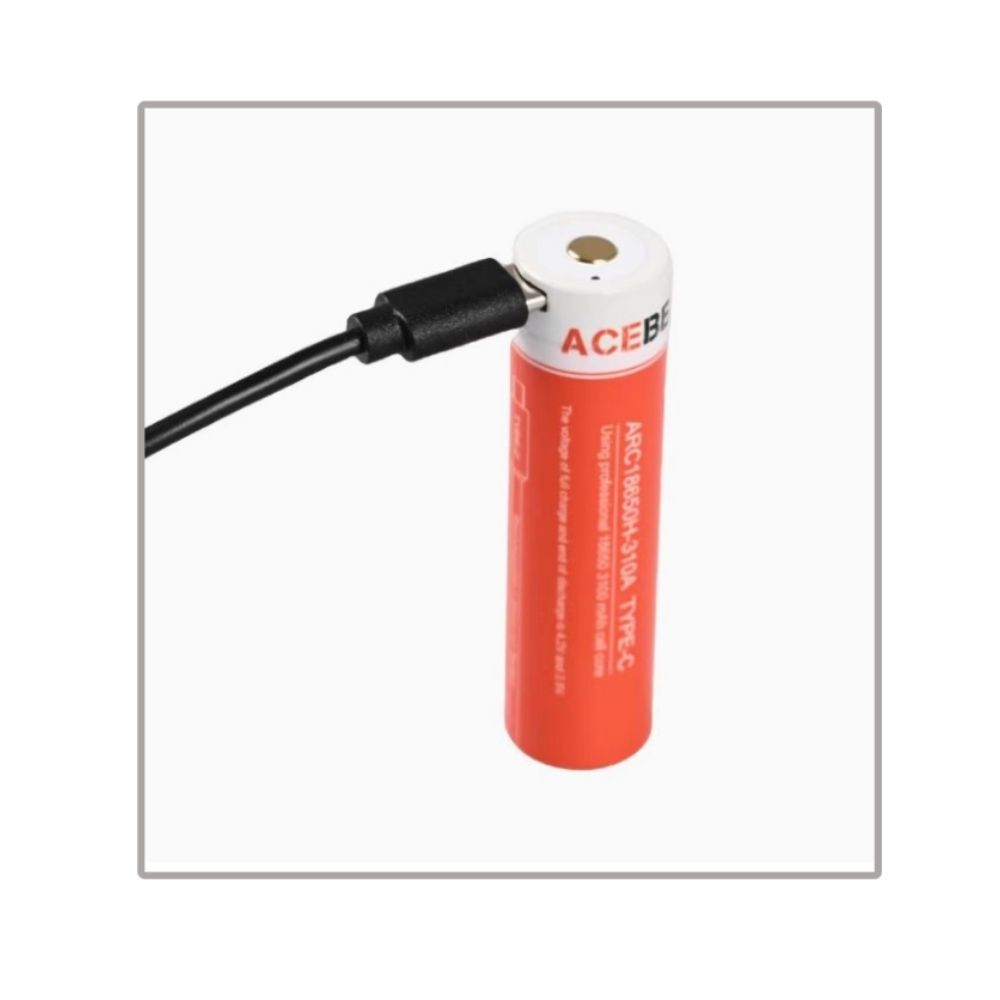 Acebeam ARC18650H-310A 18650 USB-C 可充電鋰電池 TYPE-C 高放電 凸點帶保護板 IMR動力電池 Acebeam ARC18650H-310A 18650 USB-C 可充電鋰電池 TYPE-C 高放電 凸點帶保護板 IMR動力電池