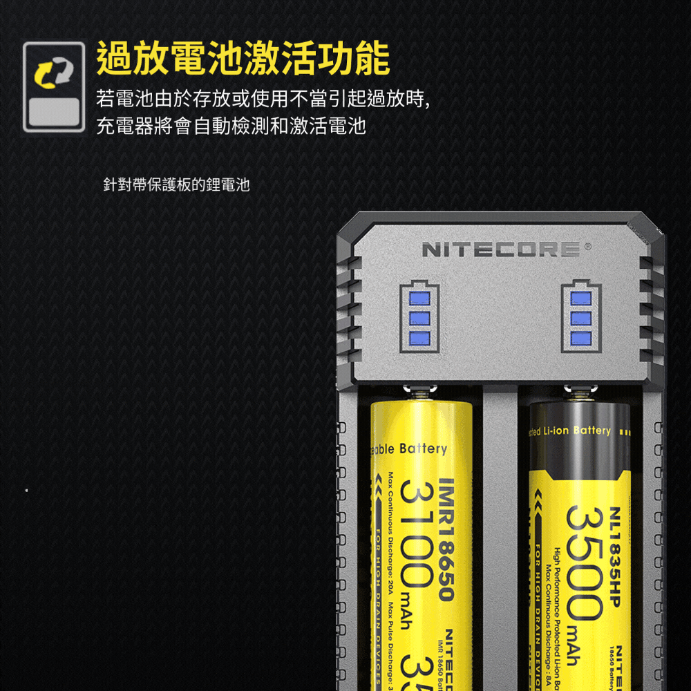 Nitecore UI2 智能充電器 TYPE-C充電 兼容21700多種鋰電池 公司貨含有防偽標籤 Nitecore UI2 智能充電器 TYPE-C充電 兼容21700多種鋰電池 公司貨含有防偽標籤