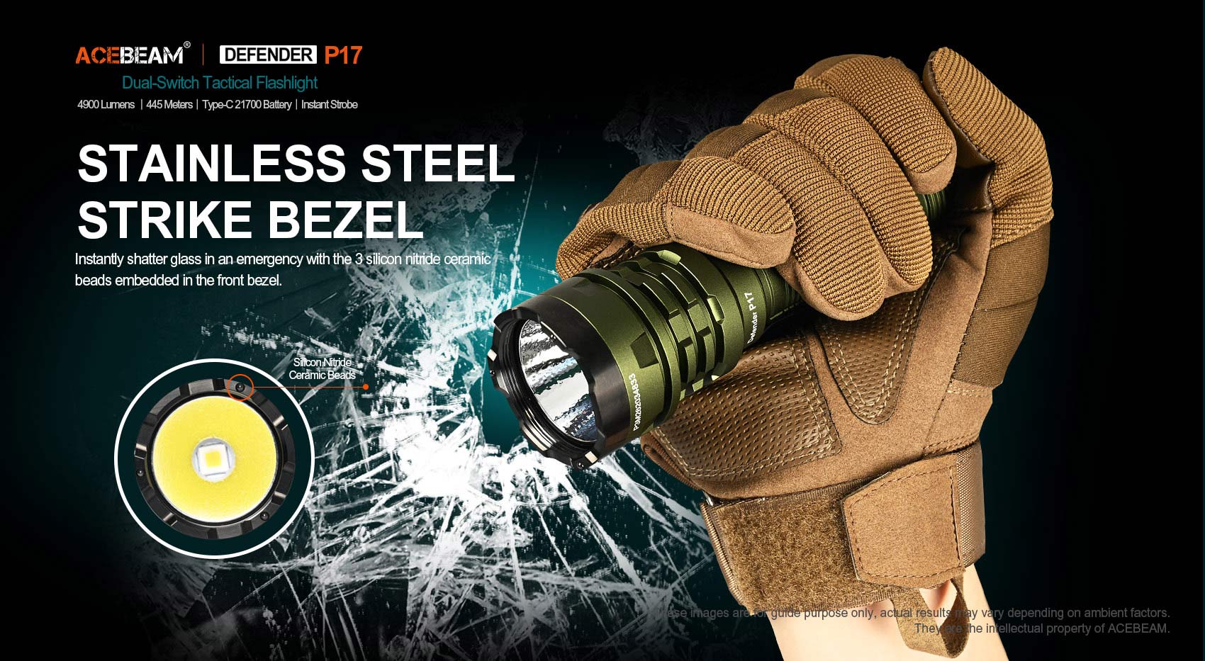 ACEBEAM P17 4900流明 445米 XHP70.3 新戰術高亮手電筒 雙戰術開關 攻擊頭 破窗器 21700可充電 ACEBEAM P17 4900流明 445米 XHP70.3 新戰術高亮手電筒 雙戰術開關 攻擊頭 破窗器 21700可充電