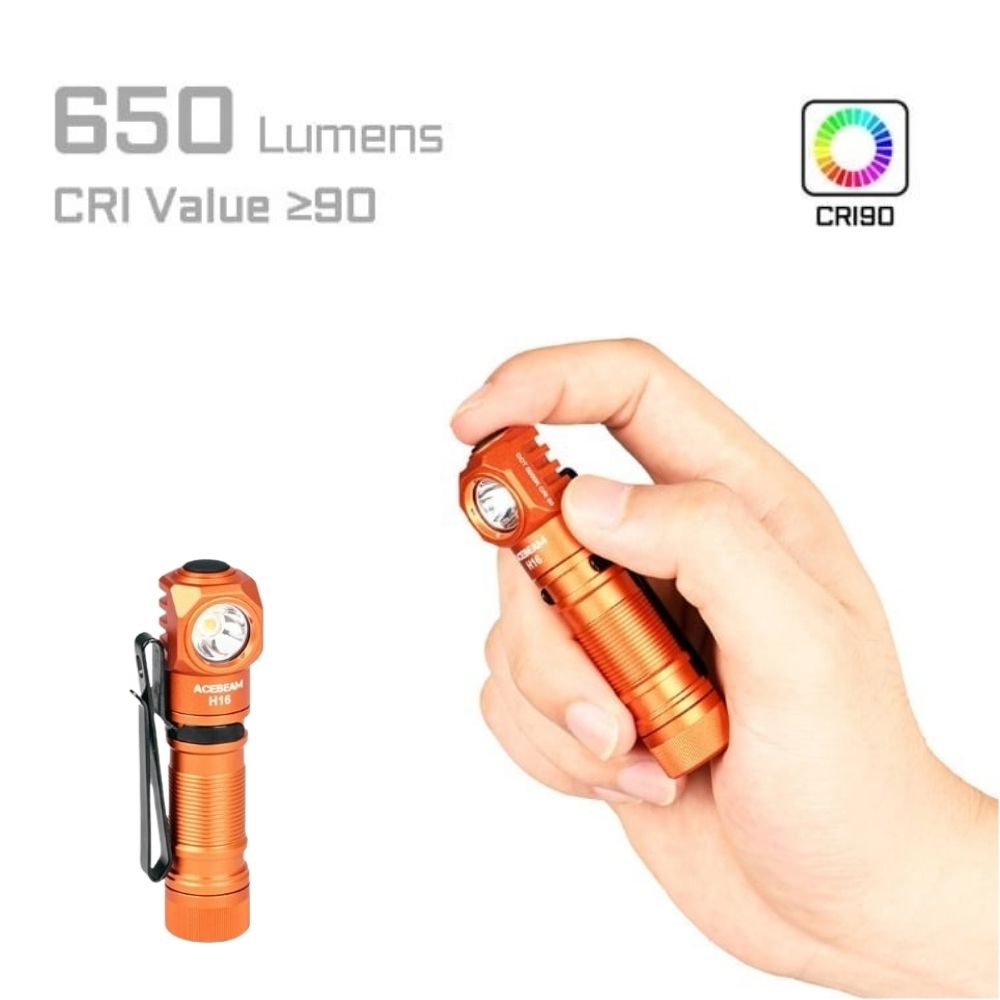 ACEBEAM H16 1000流明 CRI90高演色多功能頭燈 廣角泛光 Type-C充電 AA 14500 電池可用 ACEBEAM H16 1000流明 CRI90高演色多功能頭燈 廣角泛光 Type-C充電 AA 14500 電池可用