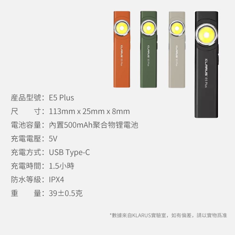 KLARUS E5 PLUS 650流明 32米 三光源EDC手電筒 戶外磁吸 輕薄工作燈 Type-C充電 KLARUS E5 PLUS 650流明 32米 三光源EDC手電筒 戶外磁吸 輕薄工作燈 Type-C充電