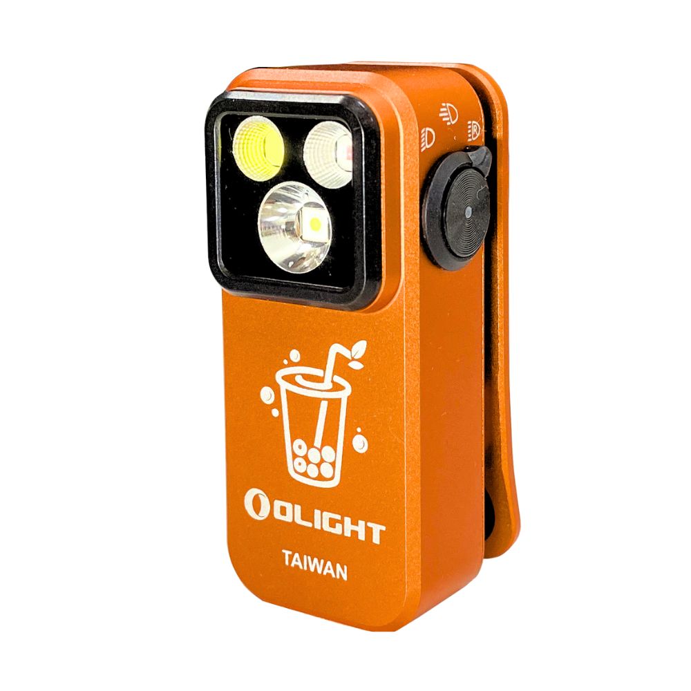 OLIGHT Oclip Pro 【台灣珍奶限定版】500流明 120米 聚泛光+紅光 轉盤切換 夾燈 胸燈 便攜 應急照明 TYPE-C OLIGHT Oclip Pro 【台灣珍奶限定版】500流明 120米 聚泛光+紅光 轉盤切換 夾燈 胸燈 便攜 應急照明 TYPE-C