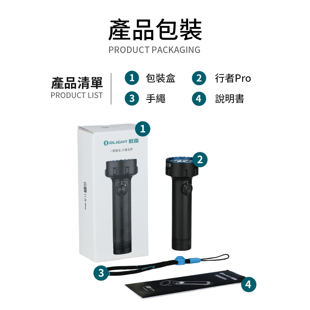 「即將到貨」OLIGHT 行者Pro 4500流明  575米 聚泛三色溫手電筒 冷白/中白/暖白 TYPE-C 「即將到貨」OLIGHT 行者Pro 4500流明  575米 聚泛三色溫手電筒 冷白/中白/暖白 TYPE-C