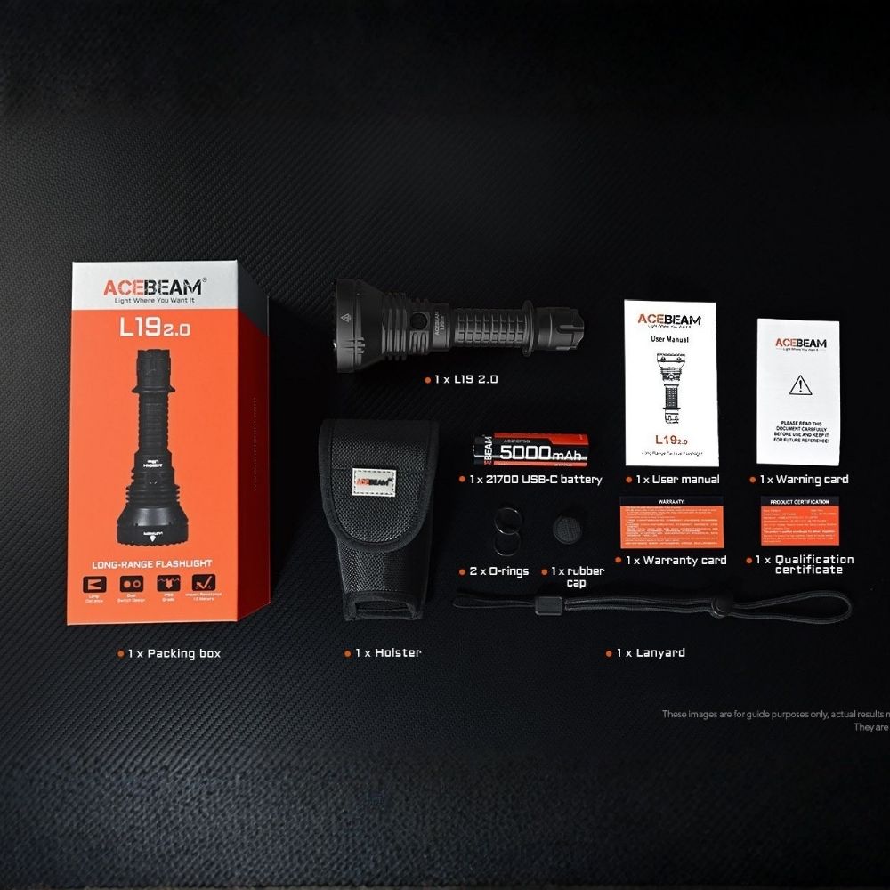 ACEBEAM L19 2.0 (歐司朗) 1650流明 1300米 強聚光手電筒 爆閃 狩獵使用 暴力遠射