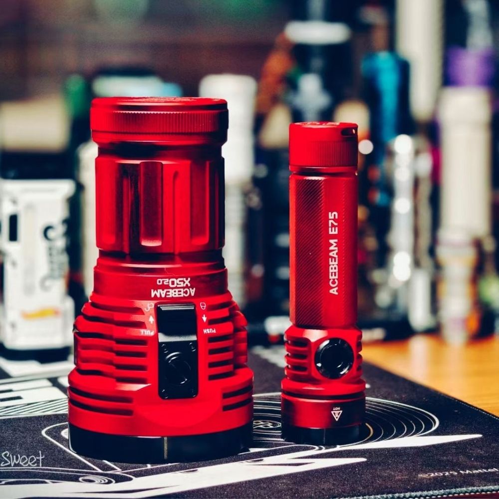【即將到貨】ACEBEAM X50 2.0 黑紅陶瓷塗層 70.3 Hi 38000流明 PD60W 超亮LED手電筒 泛光/搜救/快充/攻擊頭