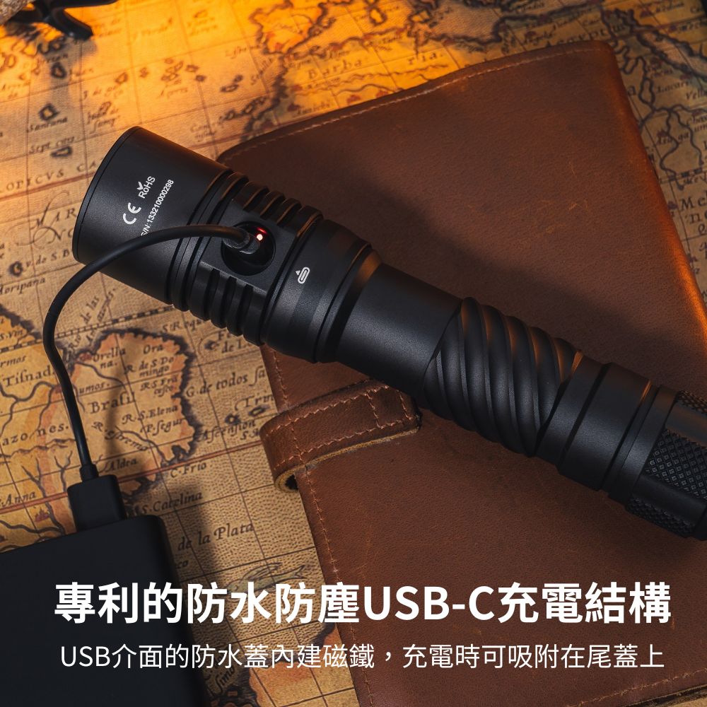 【首發優惠】Weltool F9R「朝聖者」5400流明 244米 高亮泛光手電筒 爆閃 磁吸充電蓋 TYPE-C