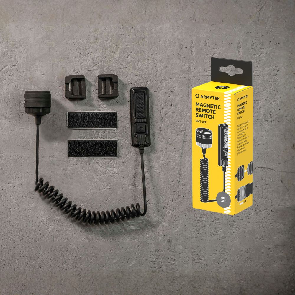 Armytek MRS-02C 老鼠尾 伸縮螺旋線 持續/短暫延長開關 適用 Armytek pro max戰術手電筒系列