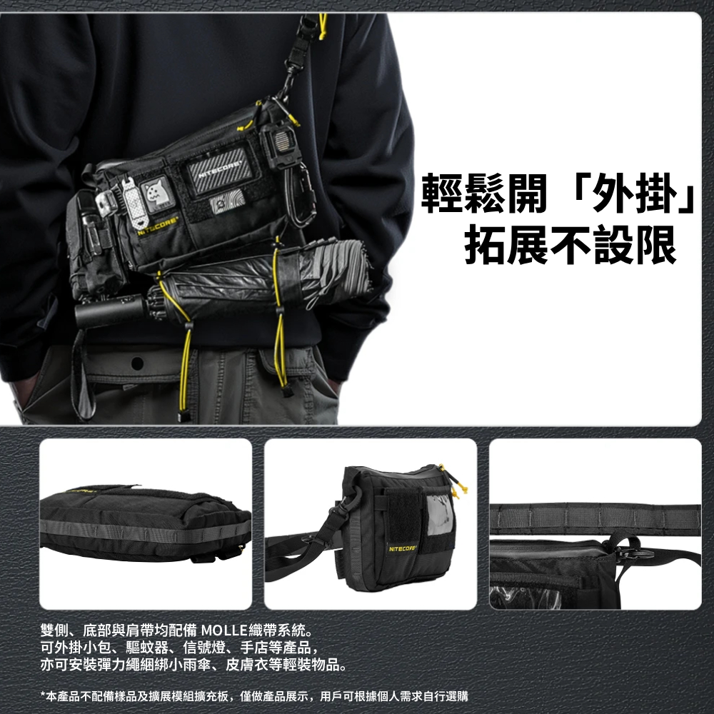 【即將到貨】NITECORE SLB08 2L 多功能斜背包 側背包 多格層收納 MOLLE 防水拉鍊 EDC收納 工具包