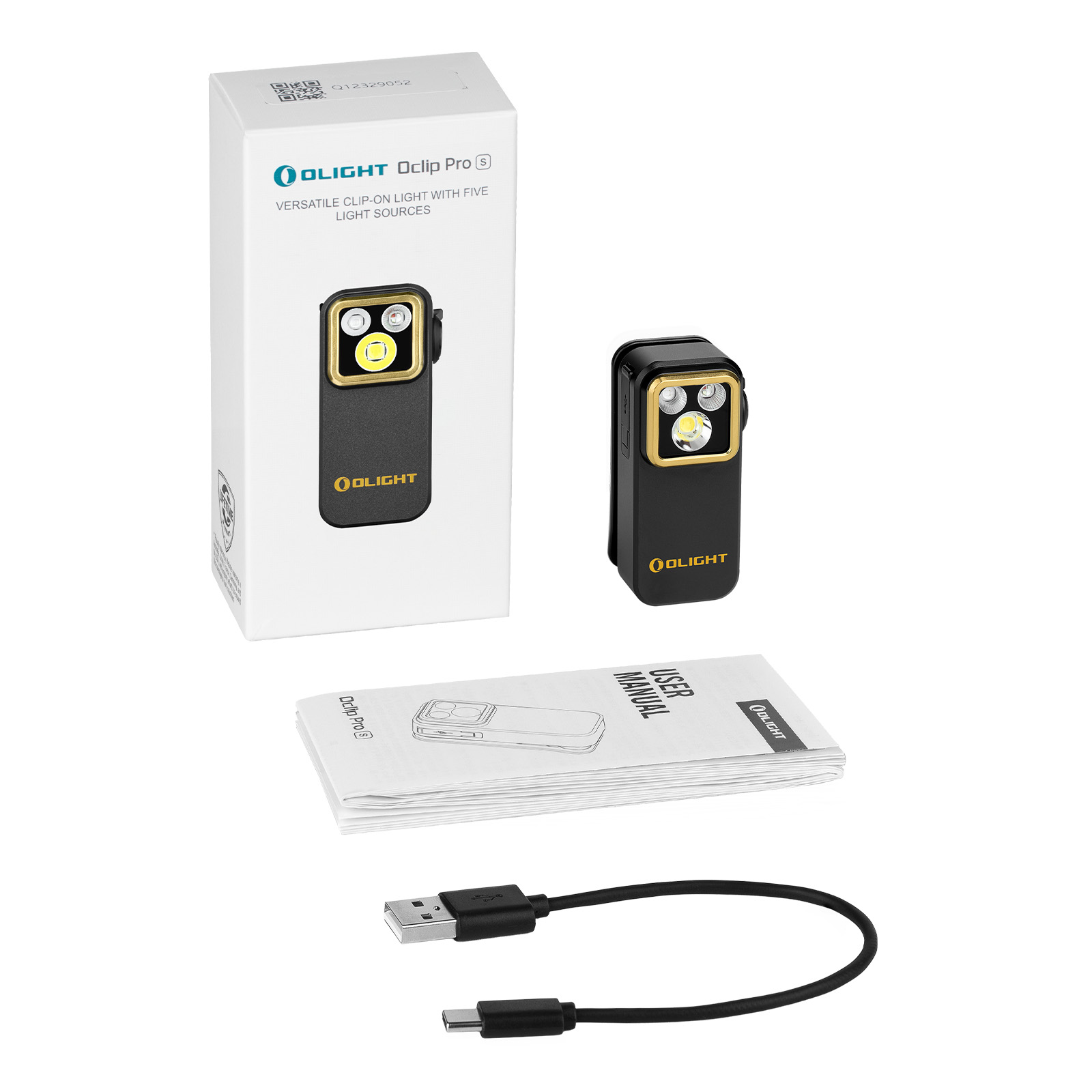 【現貨】Olight Oclip Pro S 600流明 五光源夾燈 (白光/UV/RGB) 多功能夾子燈 磁吸 Type-C充電