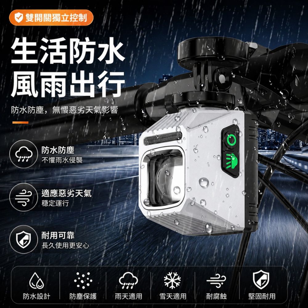 PSK FST28 遠近雙光騎行燈 日間行車燈 腳踏車前燈 正/吊裝通用 德國防眩光 Type-C快充 防水防塵