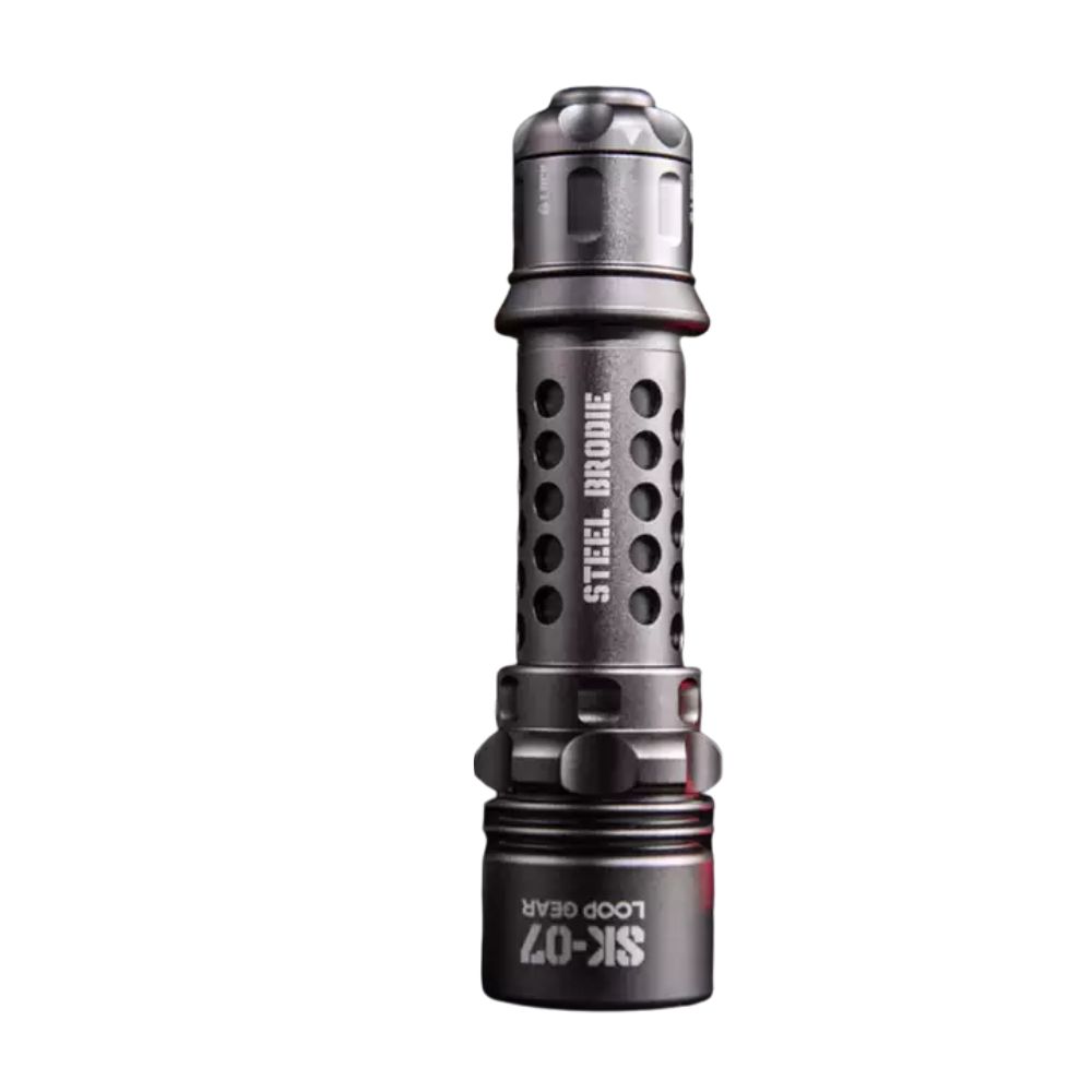 【預購】LOOP GEAR SK-07 復古軍工風(戰術灰) 戰術手電筒 2800流明 515米 TYPE-C直充