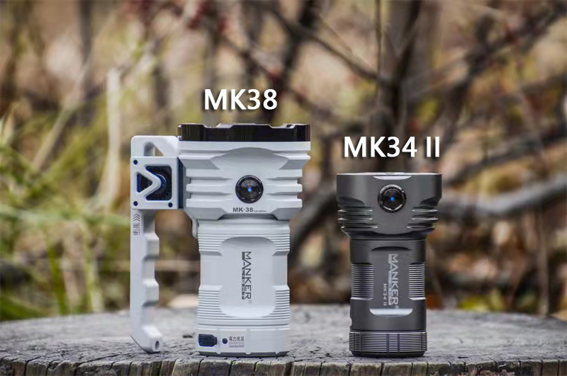 (黑色-高亮充電版) Manker MK38 41500流明 850米 XHP70.2*8 超亮搜救強光手電筒 IPX8防水 USB-C 充放電