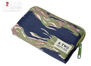 A-TWO_拉霸零錢包L【雞爪虎斑】化妝包 手機包