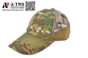 A-TWO_網狀拼接射擊小帽【Multicam+網狀布】棒球帽