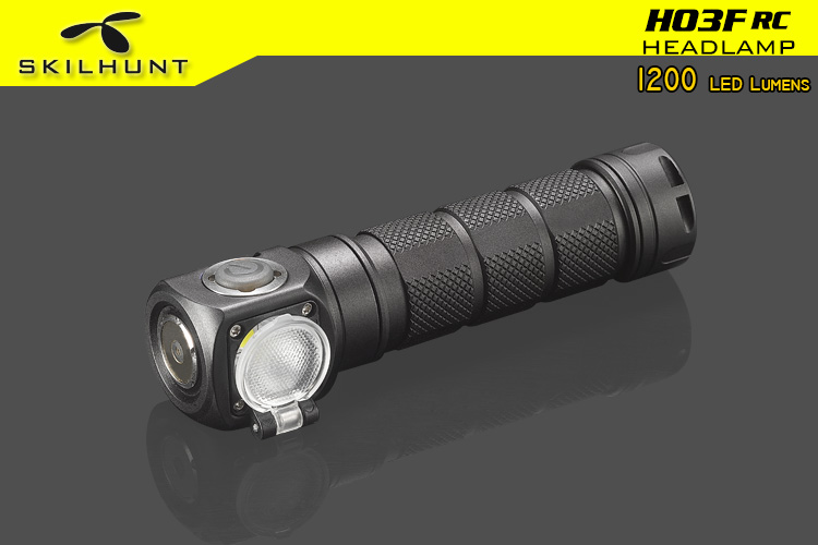 (停產) SKILHUNT H03F RC 1200流明USB直充電手電筒側發光頭燈