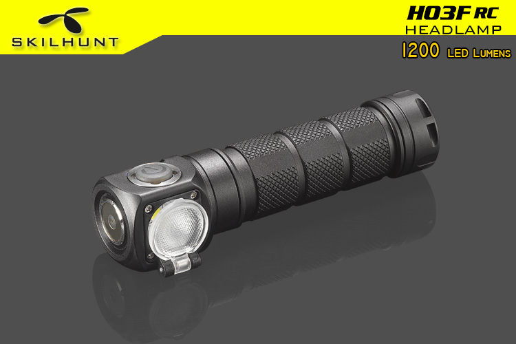 SKILHUNT H03F RC 1200流明USB直充電手電筒側發光頭燈