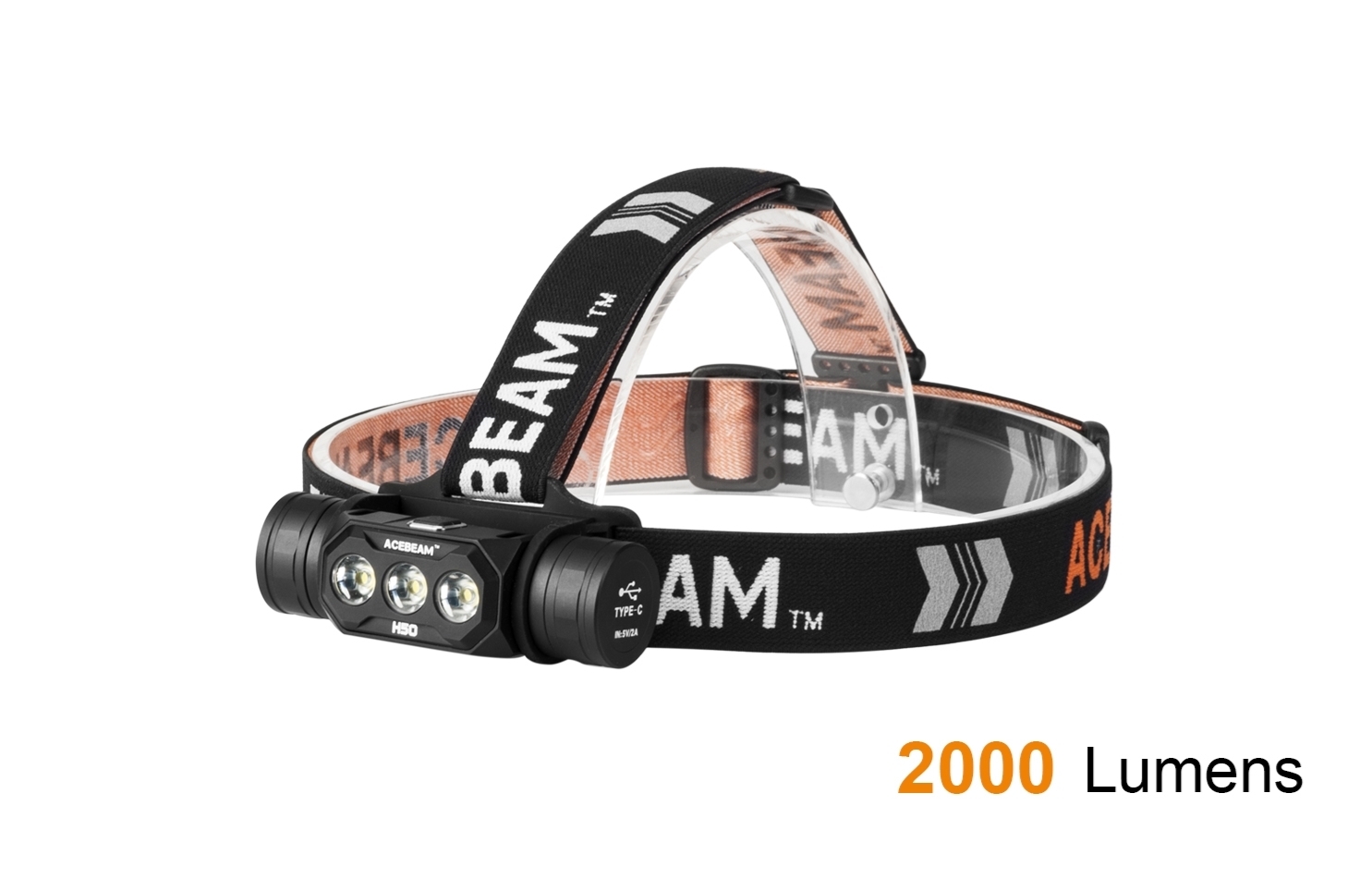 【出清】ACEBEAM H50 2000流明 最遠射程209米 三燈獨立 USB直充 18650