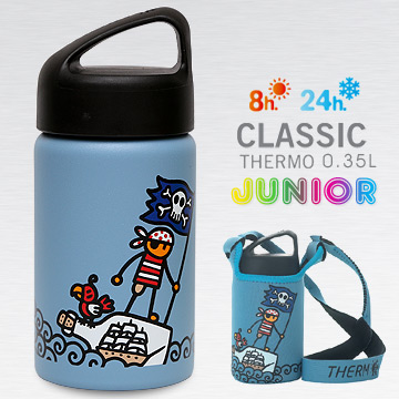 西班牙Laken CLASSIC THERMO 兒童附袋保溫瓶(0.35L) 海盜/藍色 型號:#KTA3FA