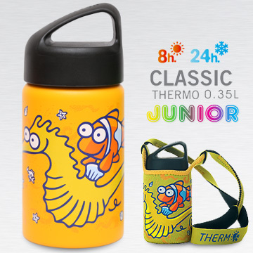 西班牙Laken CLASSIC THERMO 兒童附袋保溫瓶(0.35L) 小丑魚/黃色 型號:#KTA3FY