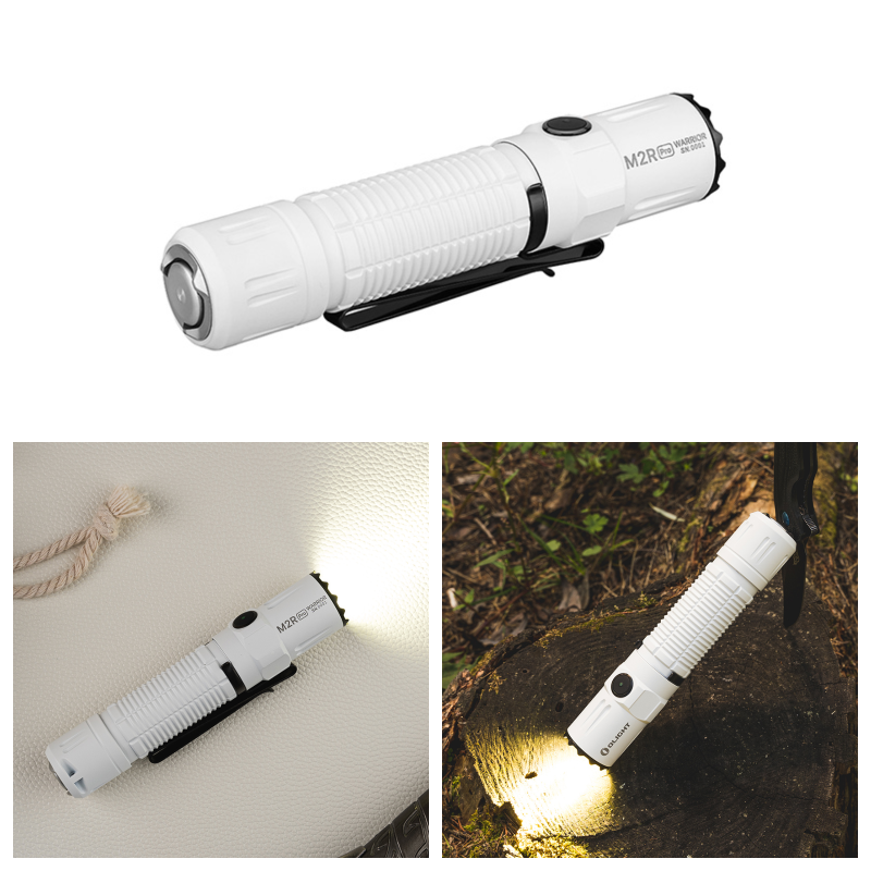 【停產】特殊色白色/紫色 Olight M2R PRO 1800流明 中白光 強光LED 戰術手電筒 爆閃 附原廠電池 磁吸 值勤